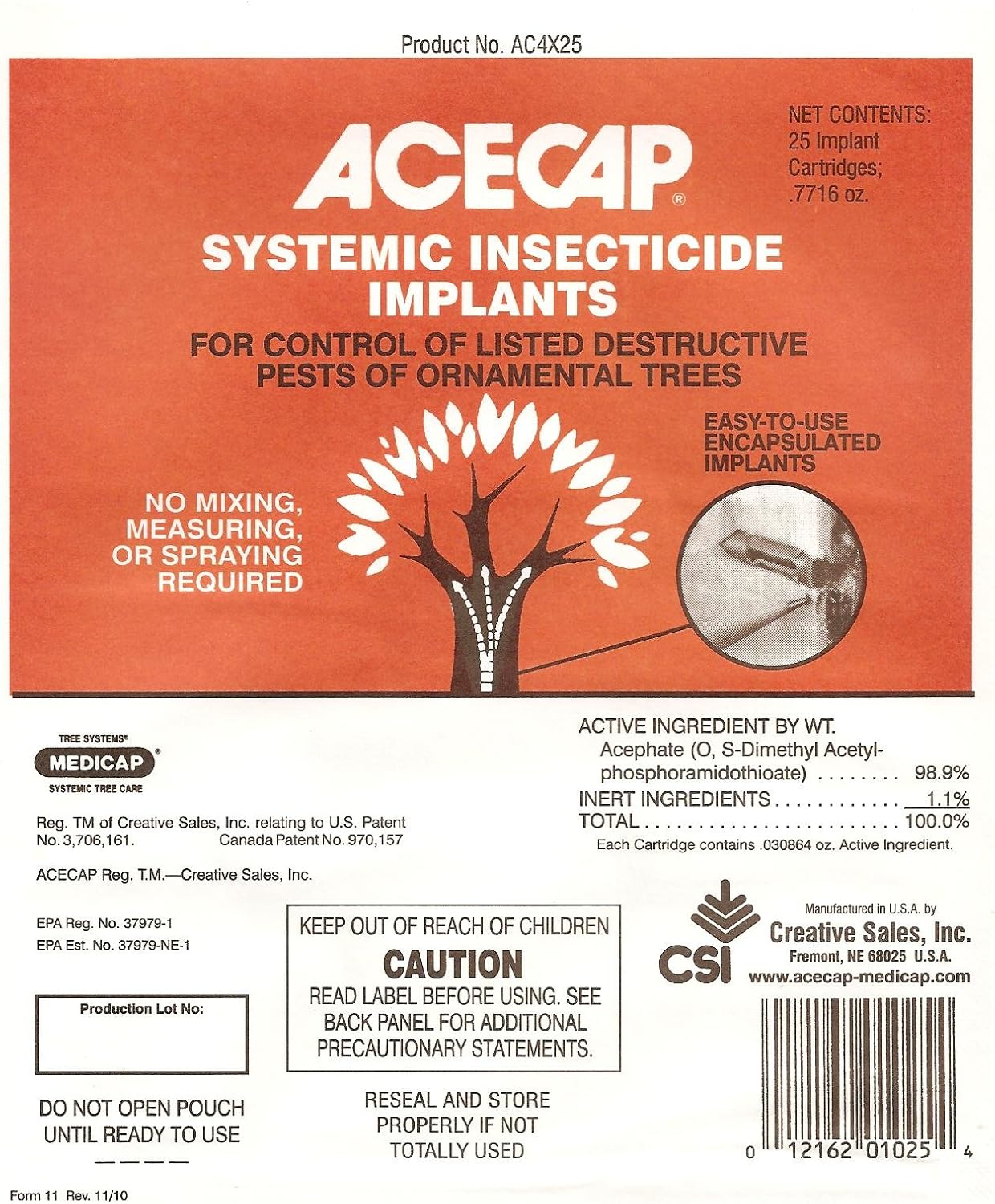 Acecap 25-Pack Systemic Insecticide Tree Implants for Pests