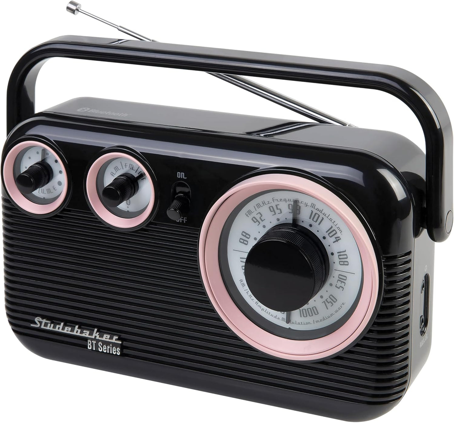 Studebaker SB2003BT Bluetooth Retro Portable Radio for Music