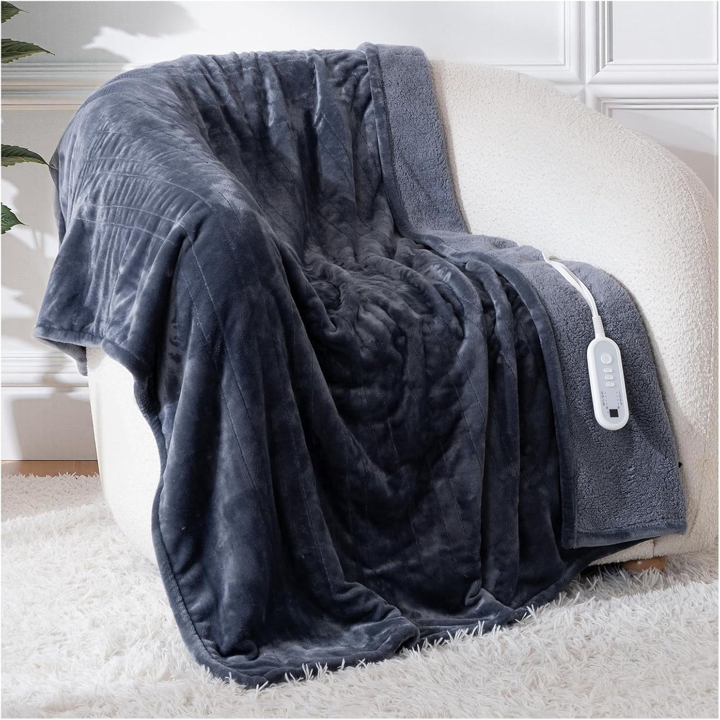Electric Blanket Heated Throw for Cozy Comfort and Safety