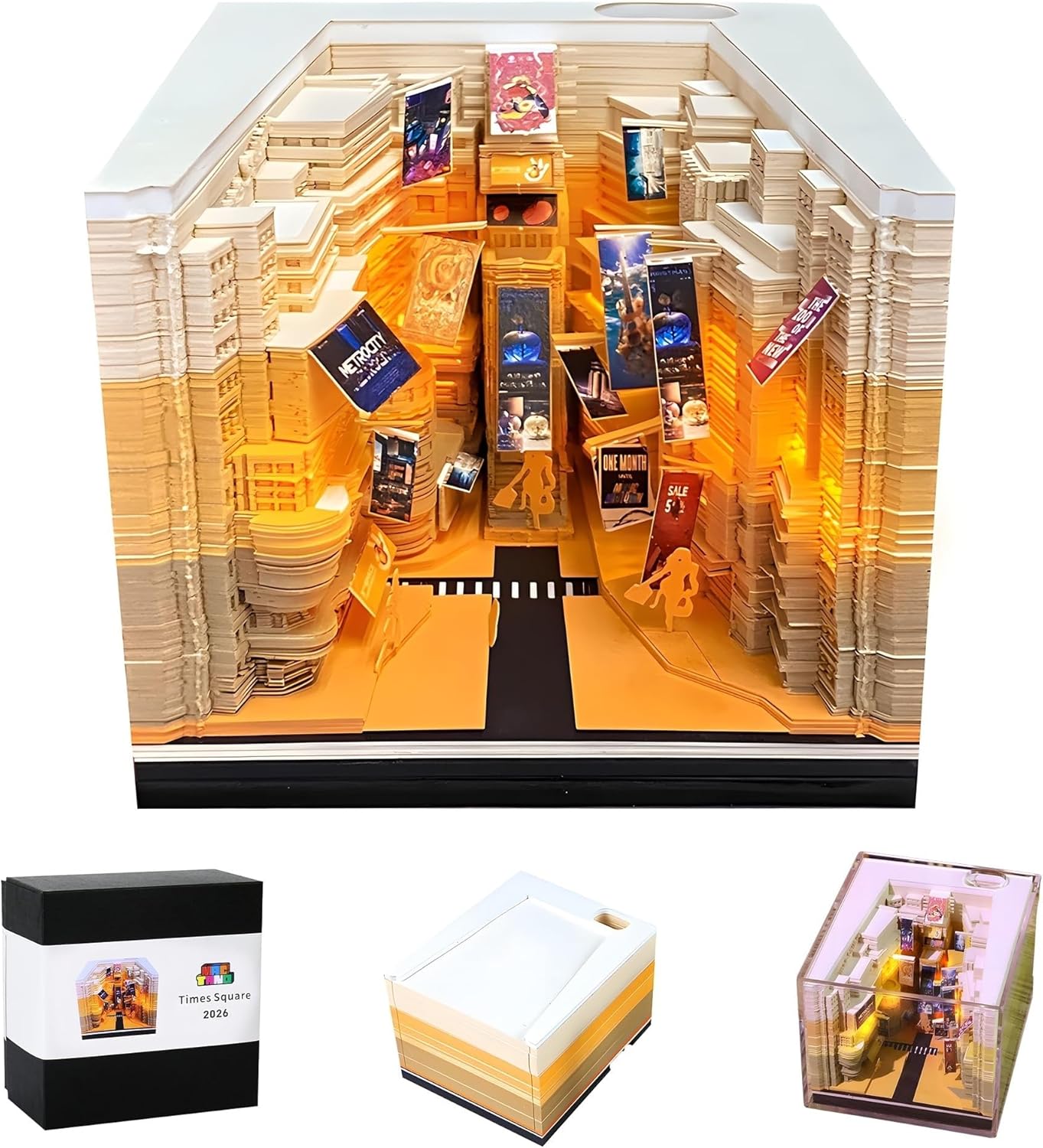 3D Art Calendar 2026: Unique Times Square Memo Pad Experience