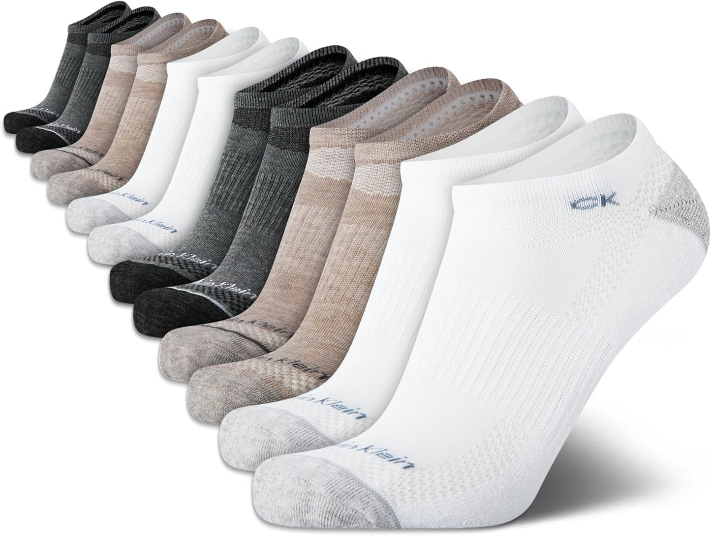 Calvin Klein Mens No Show Socks - Cushioned Low Cut Socks