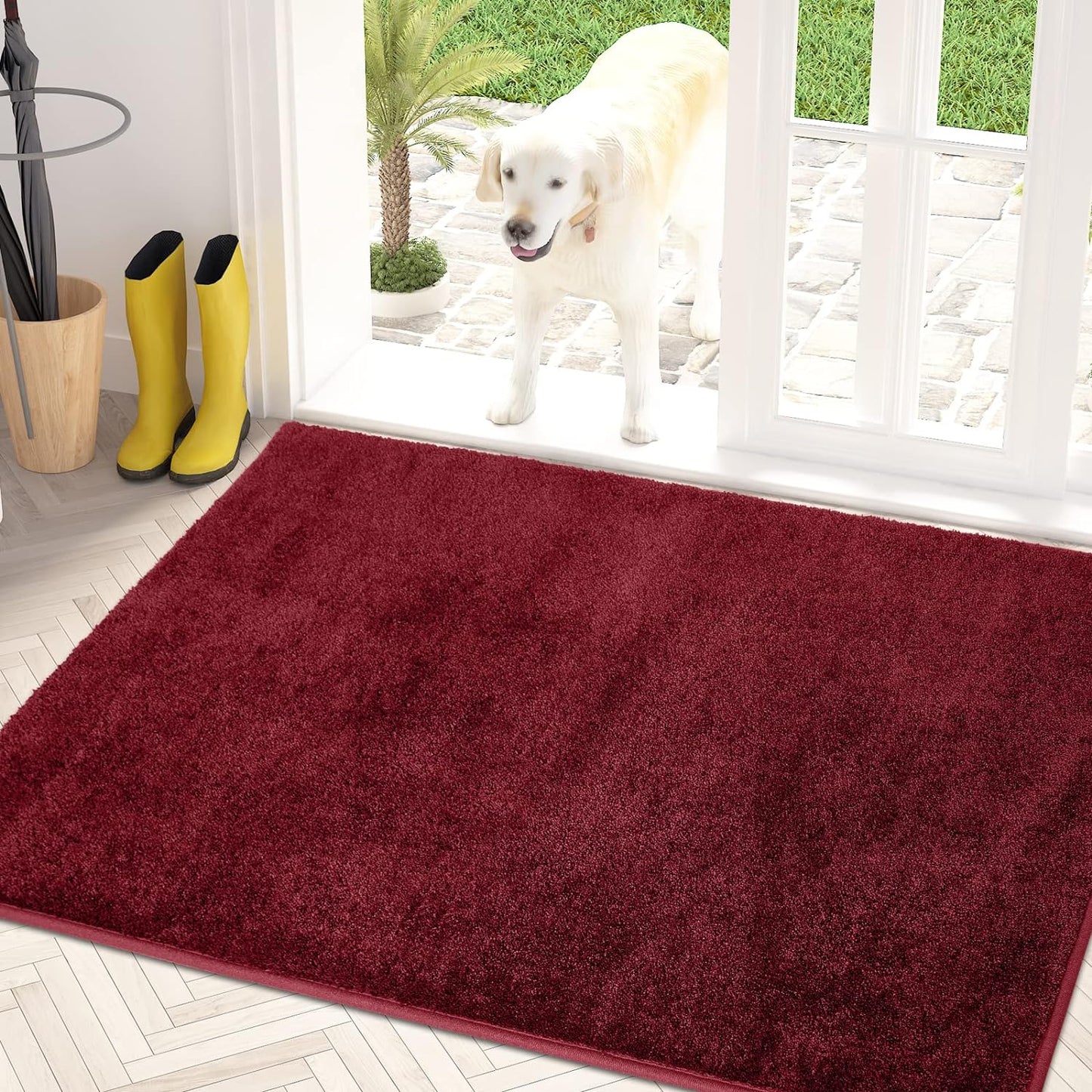 Dirt Trapping Door Mat 31.5in x 47in for Muddy Shoes & Paws