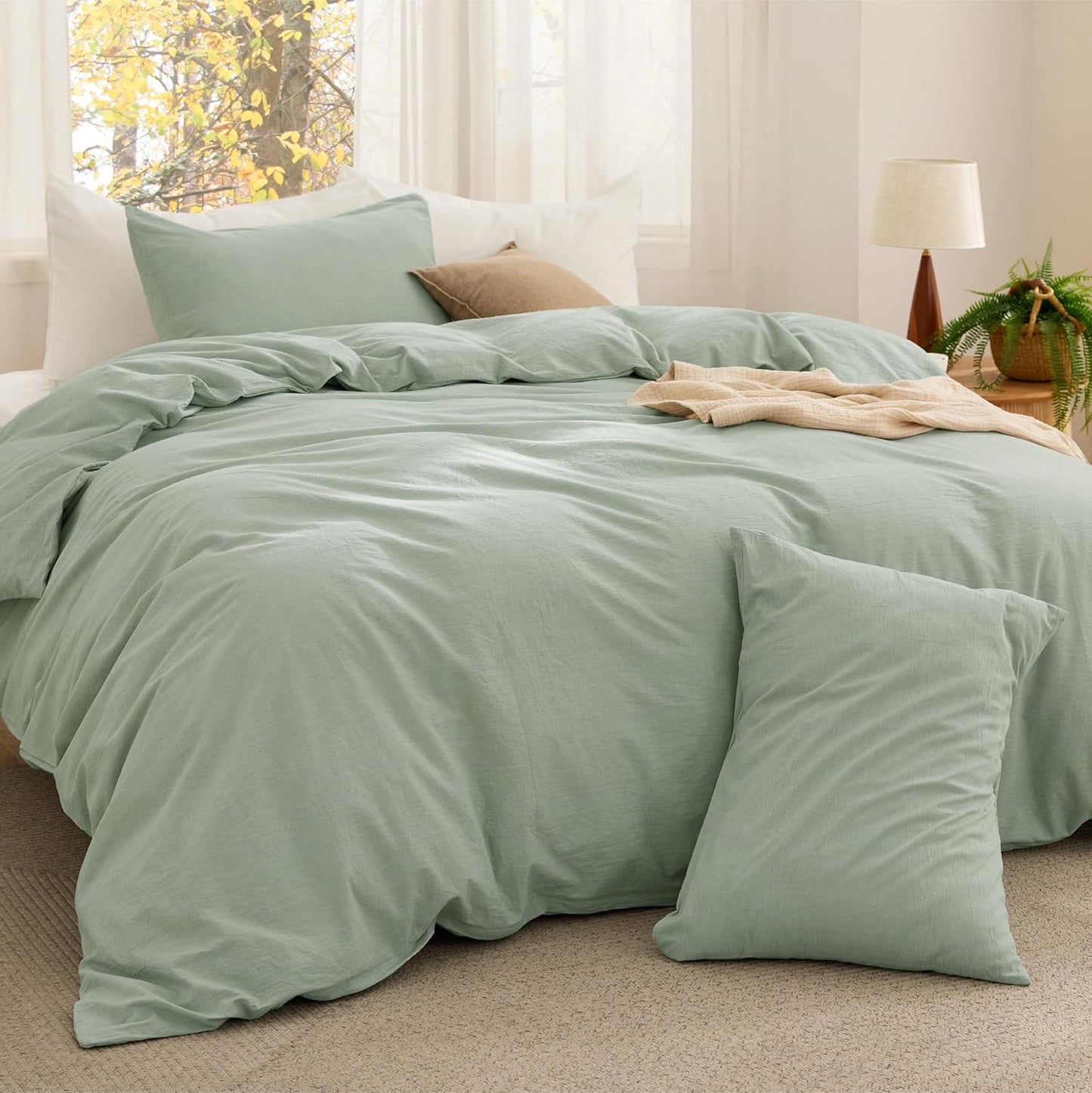 Bedsure Comforter Set King Size - Cozy Cotton Soft Bed Set