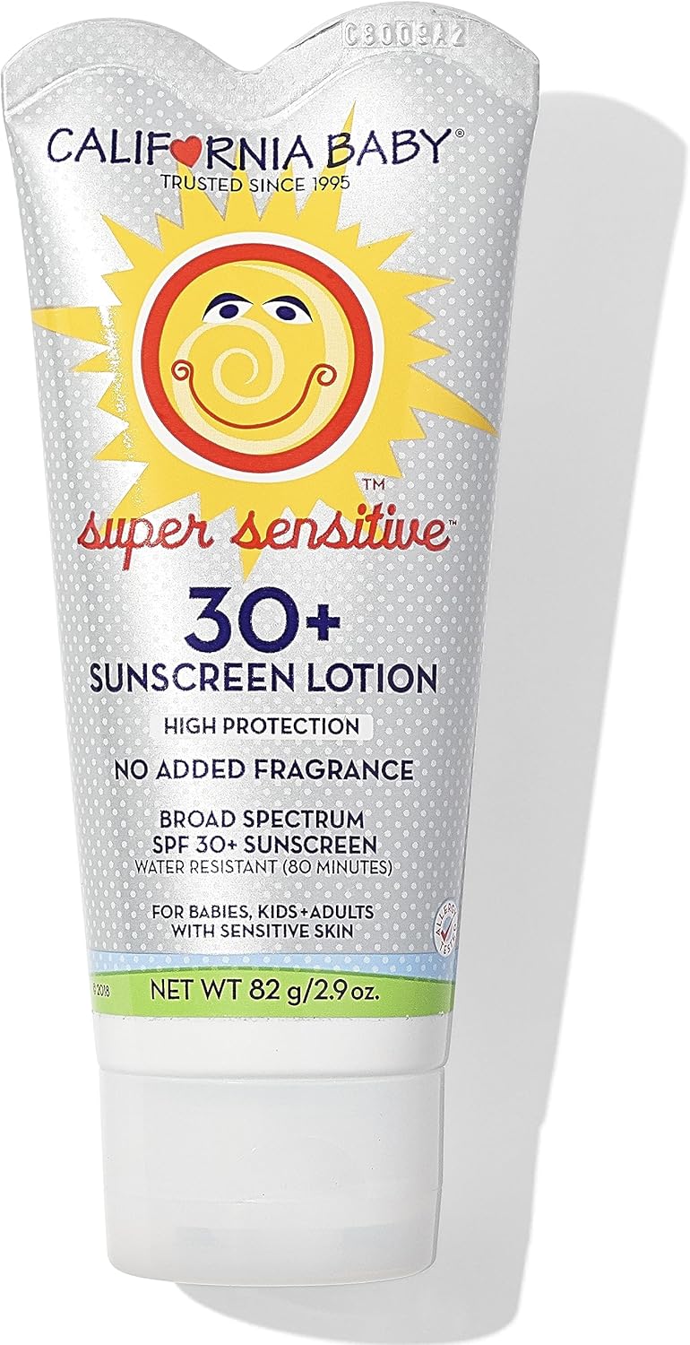California Baby SPF 30+ Mineral Sunscreen | Sensitive Skin Super Safe | 2.9oz