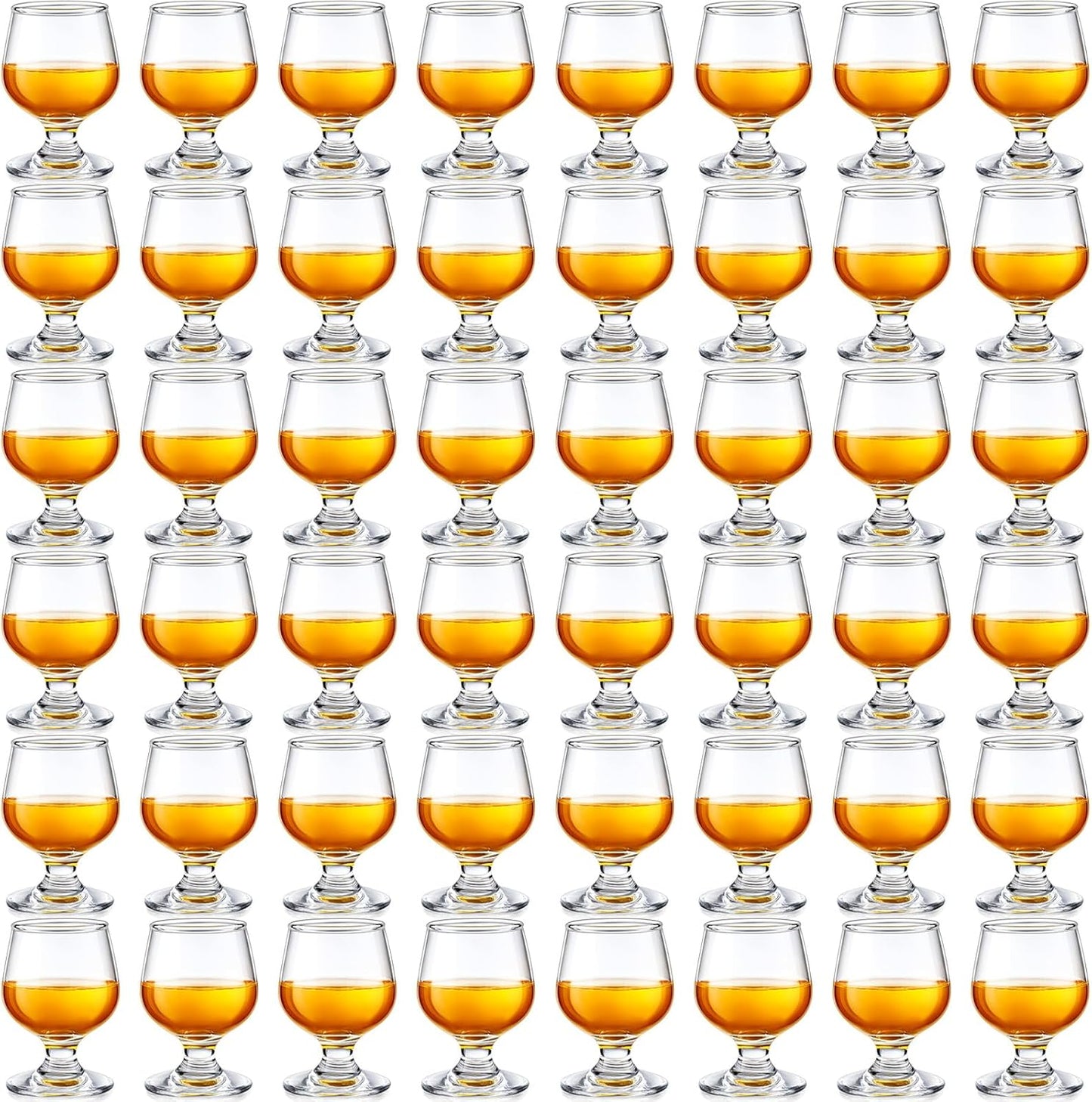 48 Pcs Shot Glasses Set for Tasting Brandy and Whiskey Drinks