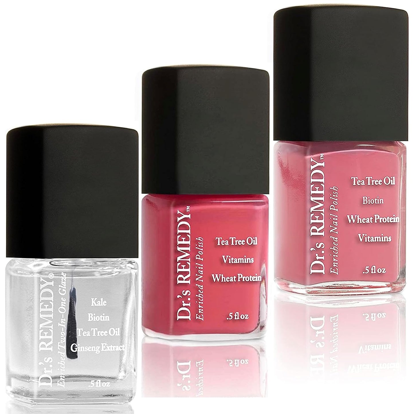 Drs Remedy 3 Pack Nail Polish Kit for Stronger Nails
