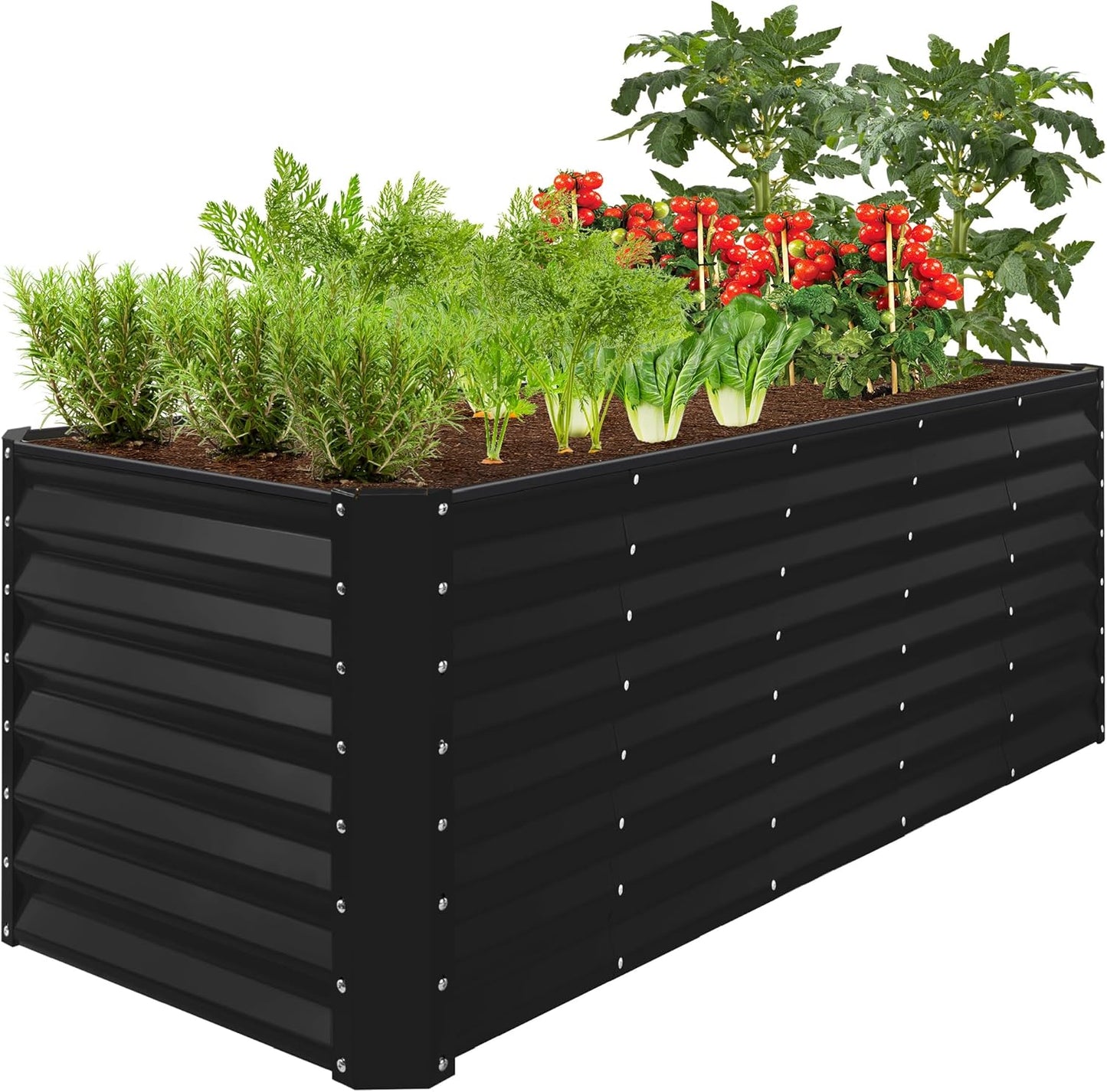 Best Choice Products 8x2x2ft Raised Outdoor Metal Garden Bed