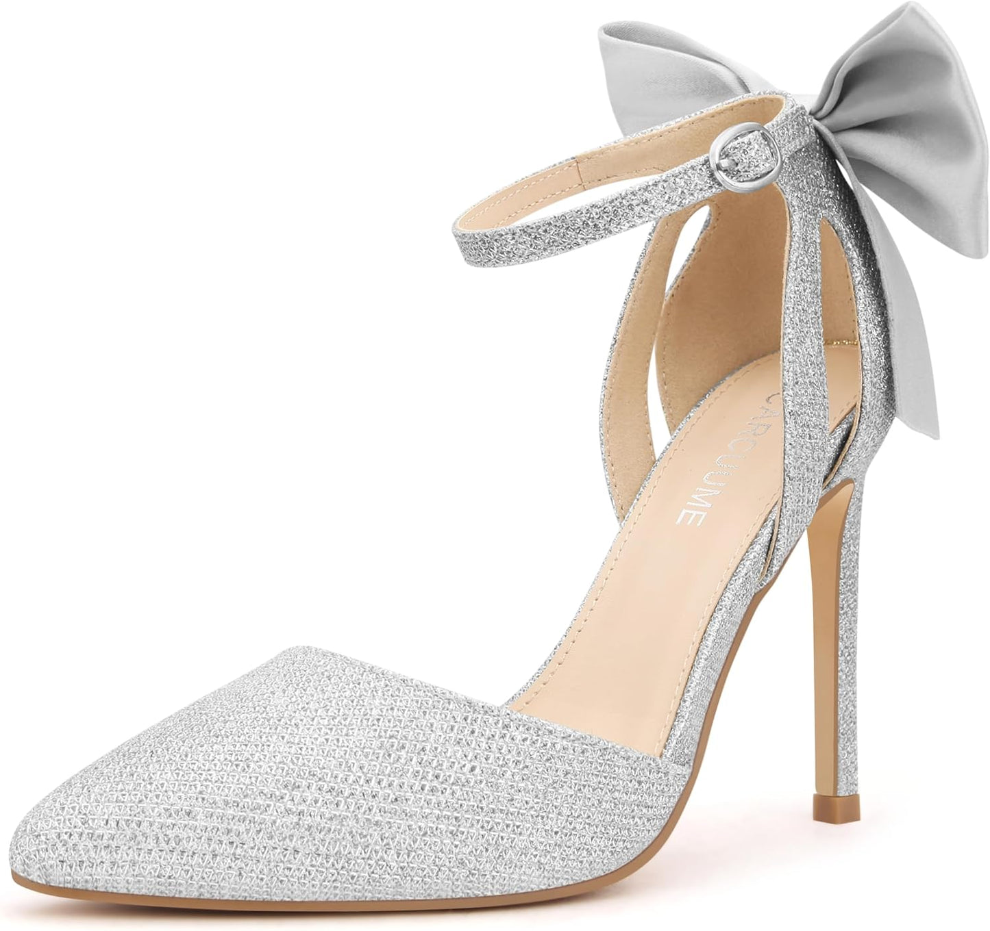 Carcuume Women's Closed Toe Heels with Bow for Every Occasion