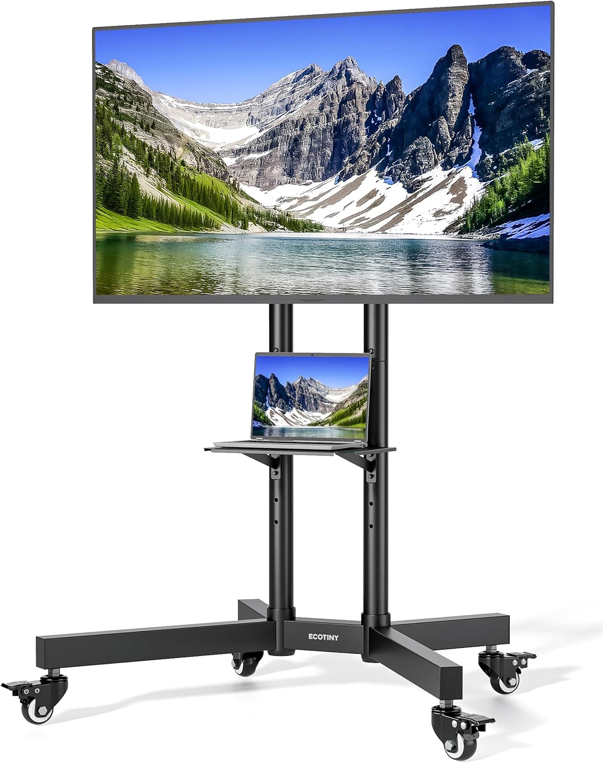 Heavy-Duty Rolling TV Stand for 32-85 in Screens, 187 lbs Capacity
