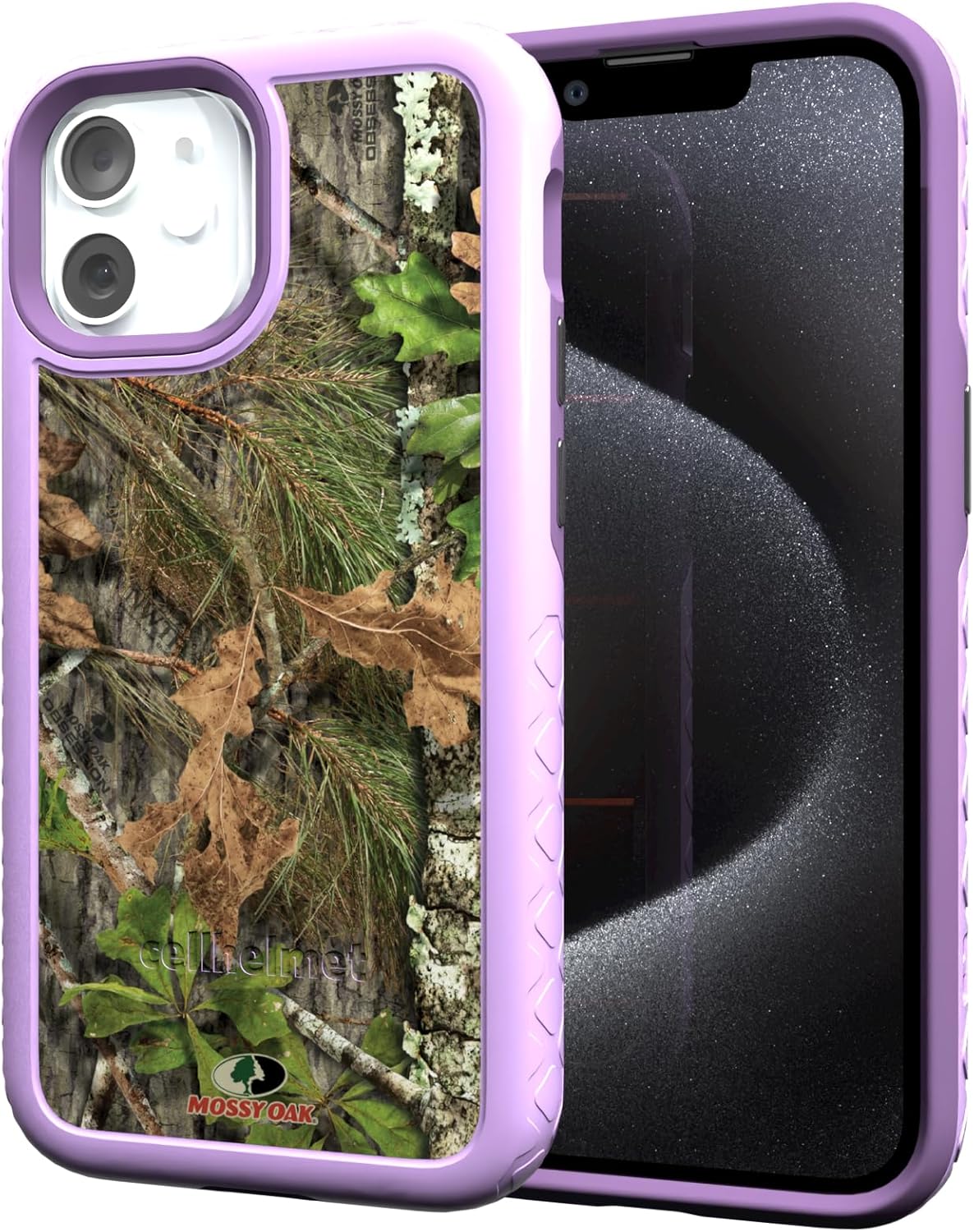 cellhelmet Mossy Oak Dual-Layer Case for iPhone 13 Mini in Lilac