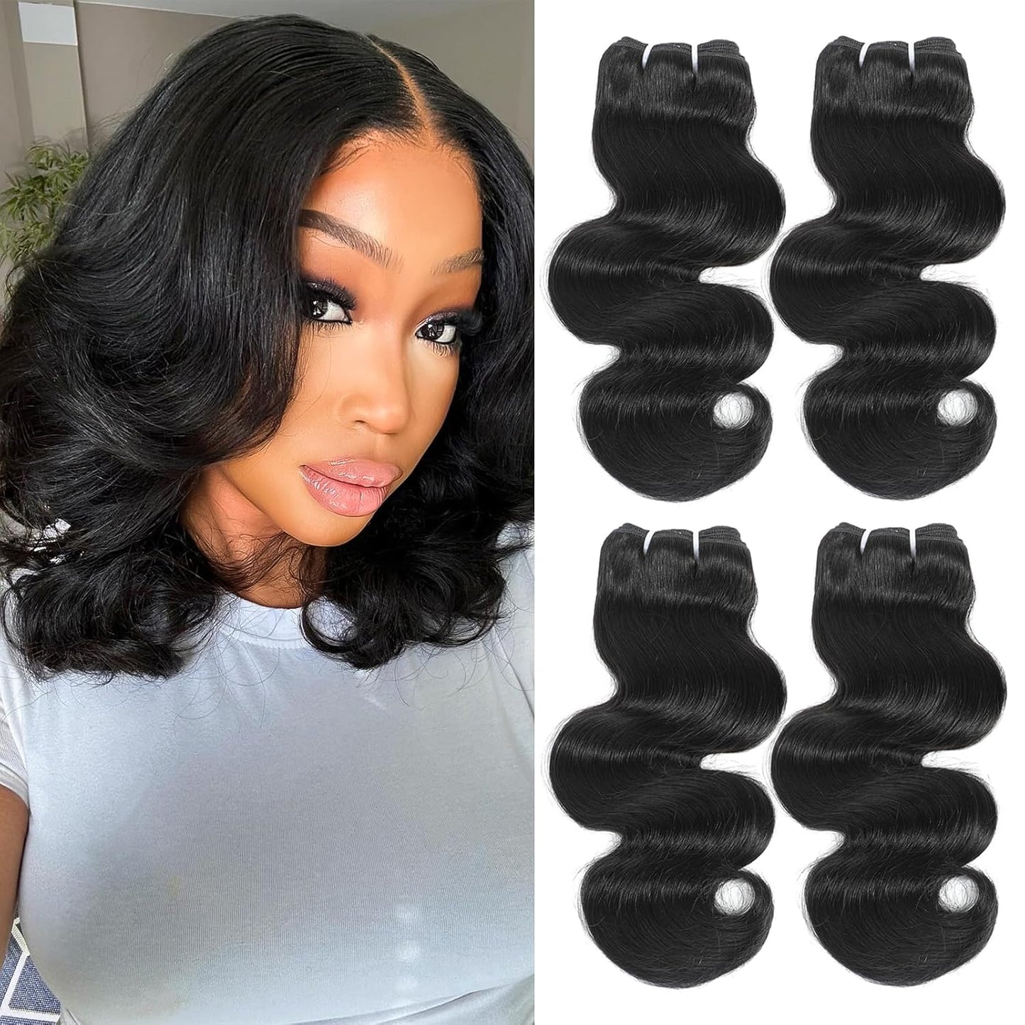 Body Wave Bundles Human Hair 12A 100% Brazilian Virgin Hair