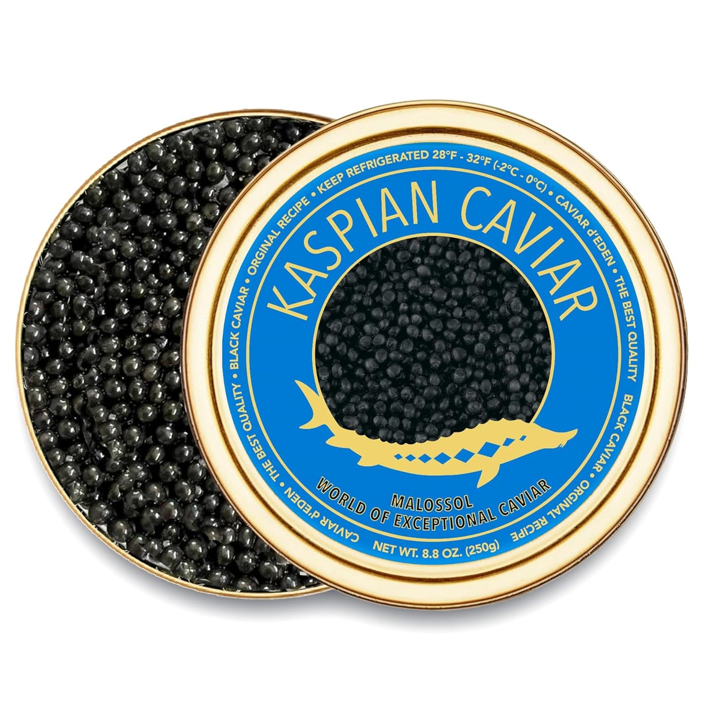 KASPIAN Collection Premium Osetra Sturgeon Black Caviar 3.5 oz