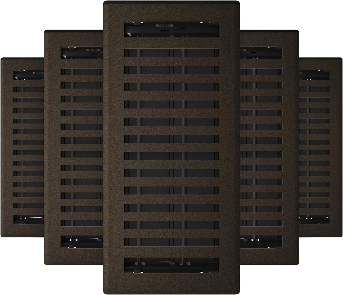 Montezuma Decorative Floor Register 4 x 10-Inch Bronze Age 5-Pack