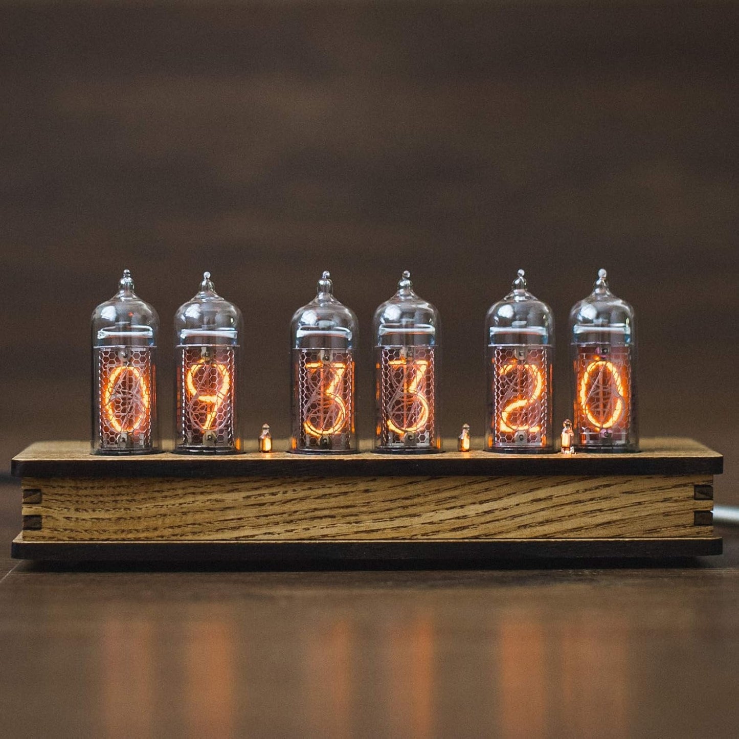 Authentic Nixie Tube Clock with Replaceable IN-14 Tubes and More
