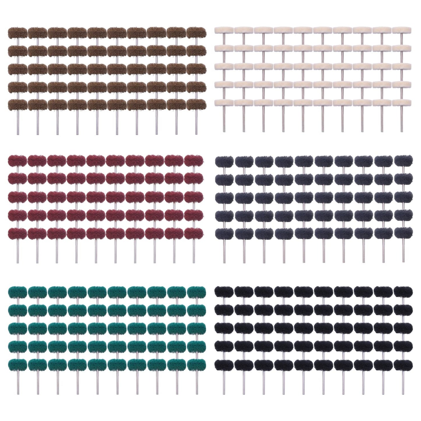 Rocaris 300 Pack Abrasive Buffing Polishing Wheels for Rotary Tools