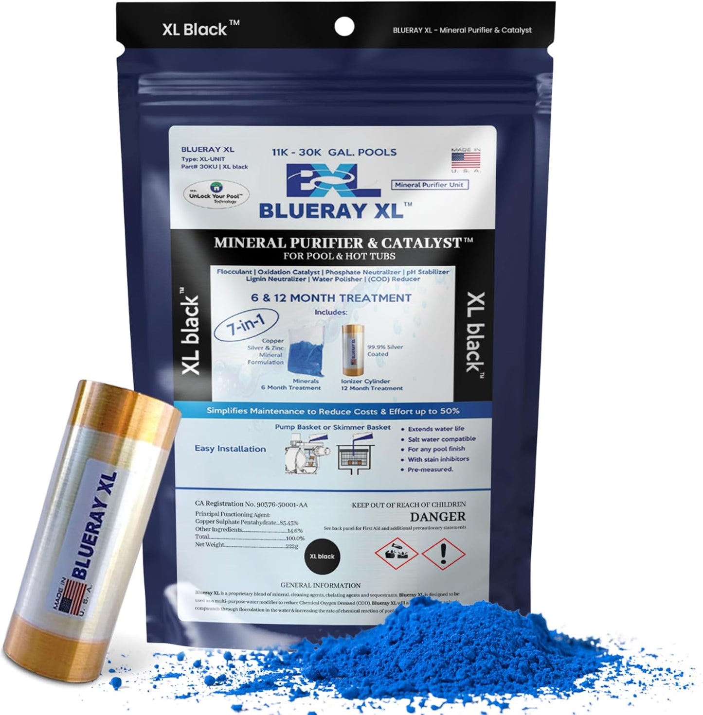 XL Black Mineral Purifier & Catalyst for Pools and Hot Tubs