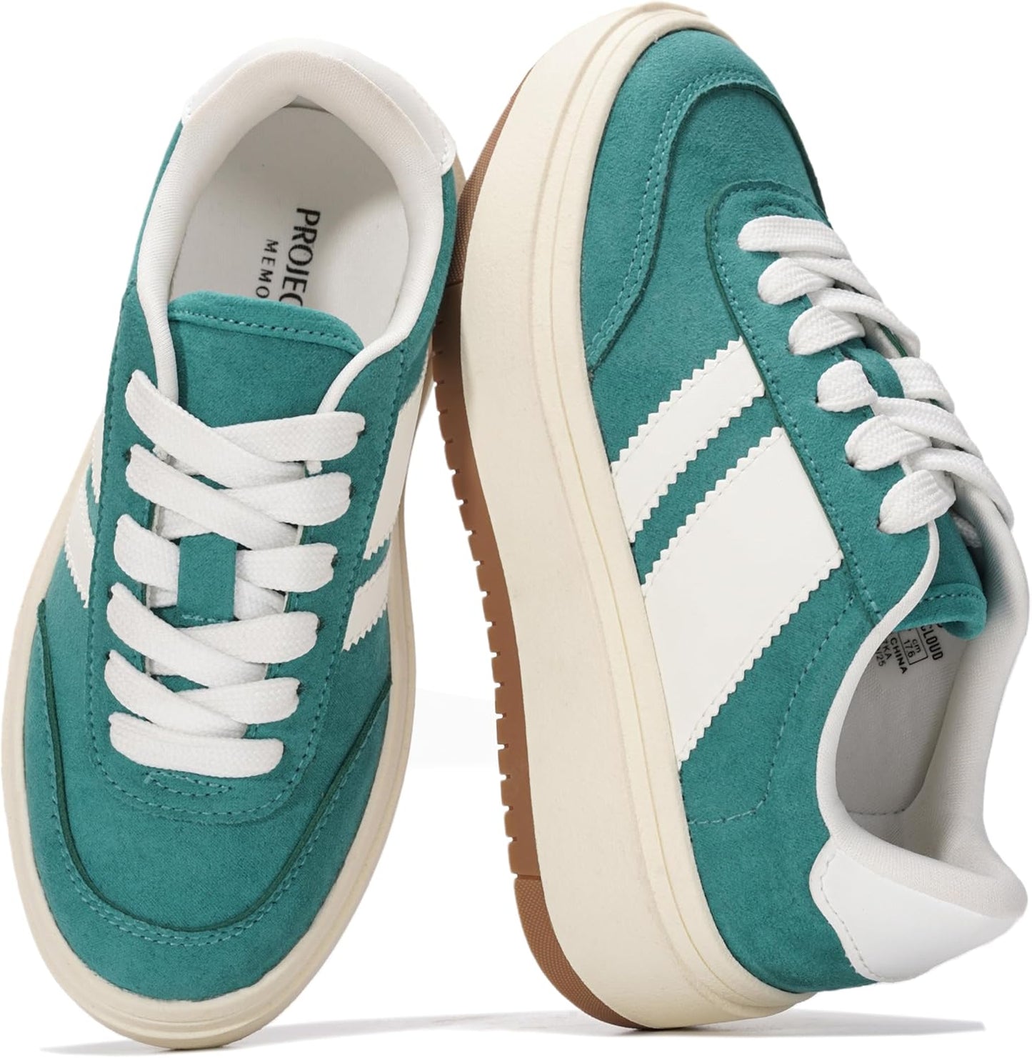 Project Cloud Platform Girls Sneakers with Memory Foam Comfort