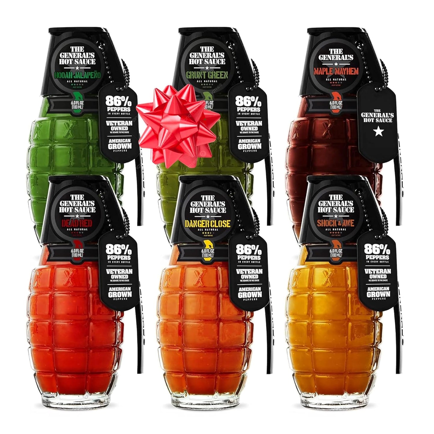 The Generals Hot Sauce Super 6 Gift Set for Spice Lovers