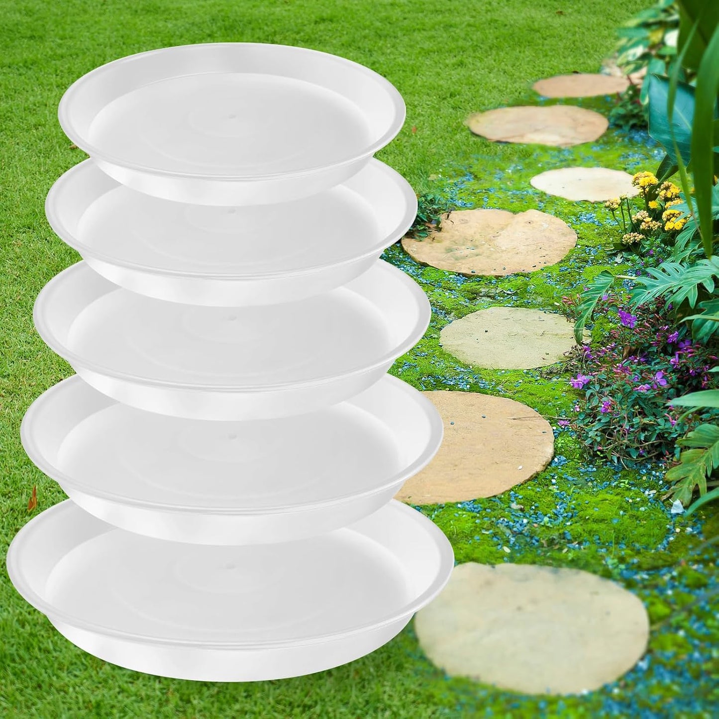 U0U Round Stepping Stone Mold Set for Beautiful Garden Paths