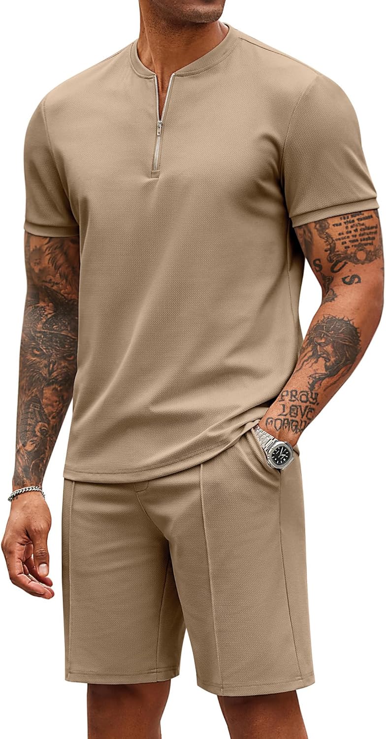 COOFANDY Men's 2 Piece Outfits for Summer Athletic Style