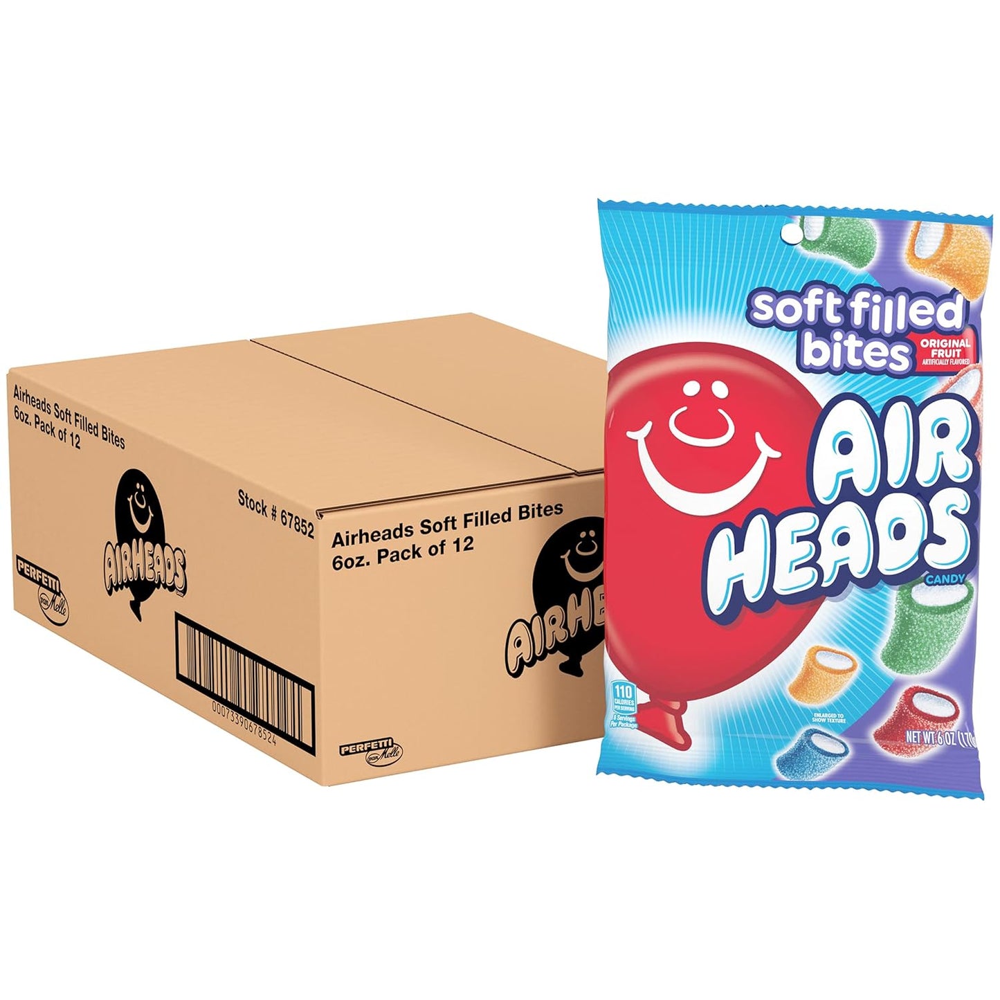 Airheads Candy Soft Filled Bites Assorted Flavors 6oz Bag