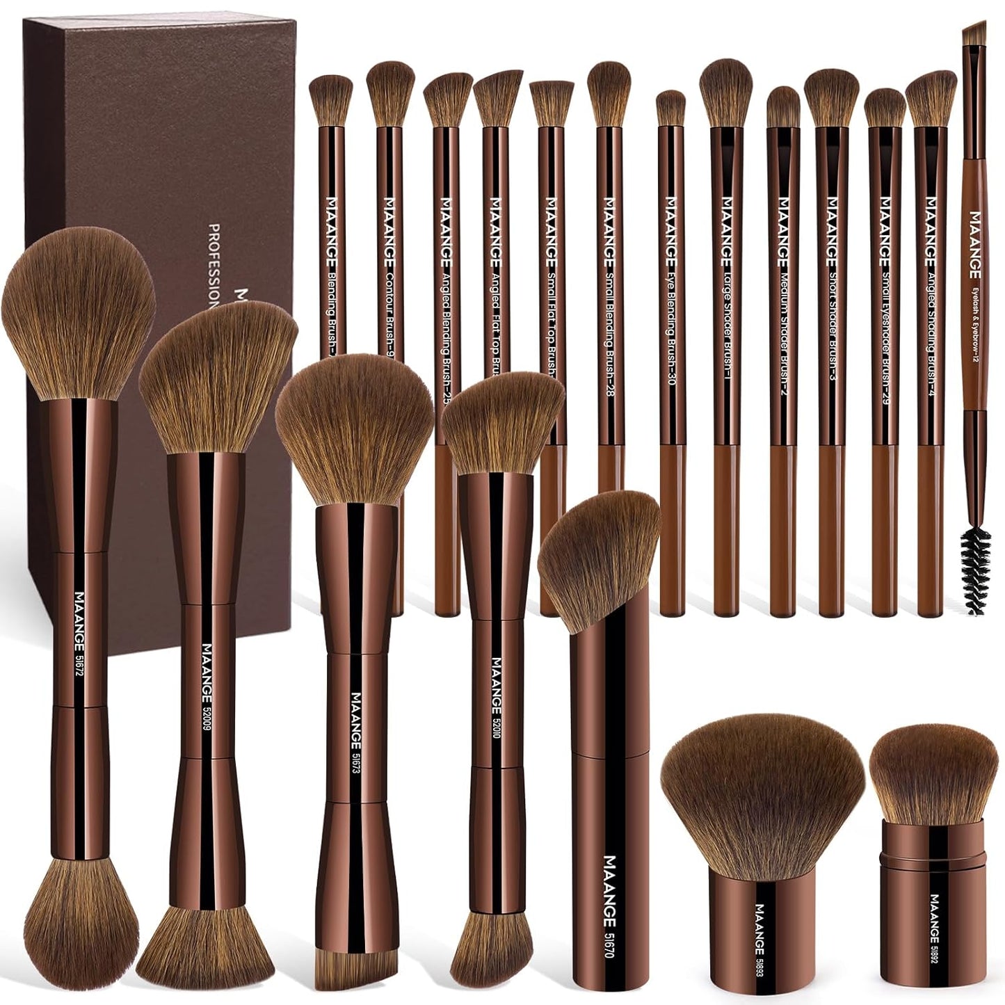 MAANGE 20 Pcs Makeup Brushes Set for Flawless Application