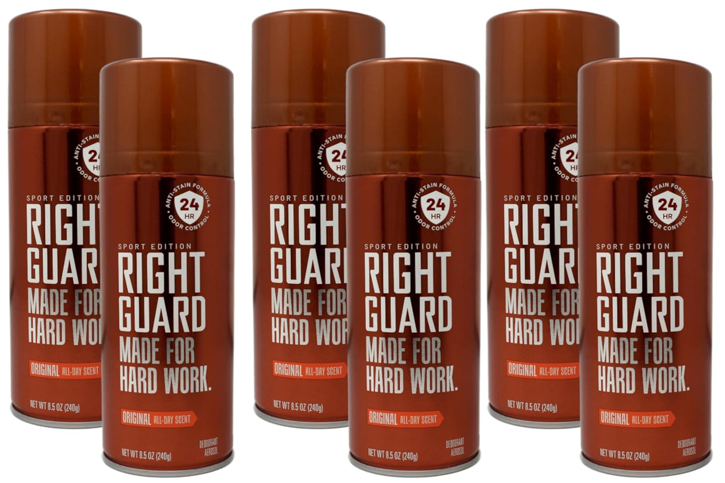 Right Guard Sport Deodorant Aerosol Original 8.5 oz Pack of 6