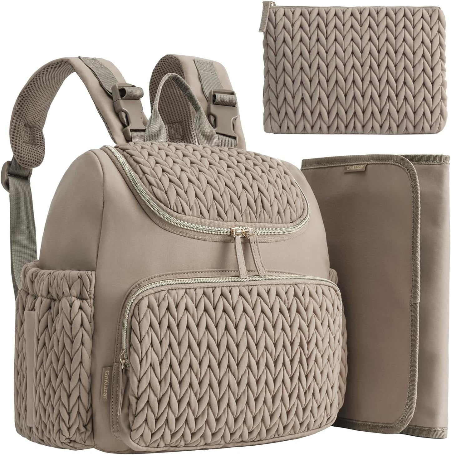 Diaper Bag Backpack with Extra Pouch and Changing Pad for Travel