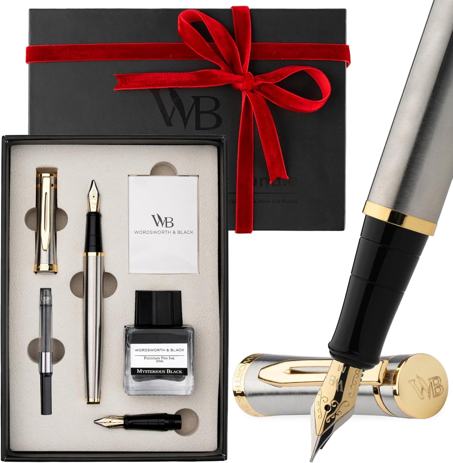 Wordsworth & Black Fountain Pen Set for Elegant Writing