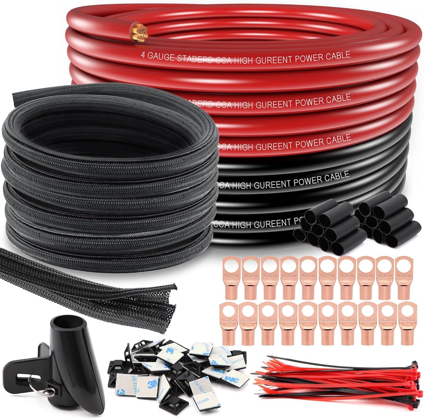 4 Gauge Amp Wire 50FT Battery Cable for Inverter and More