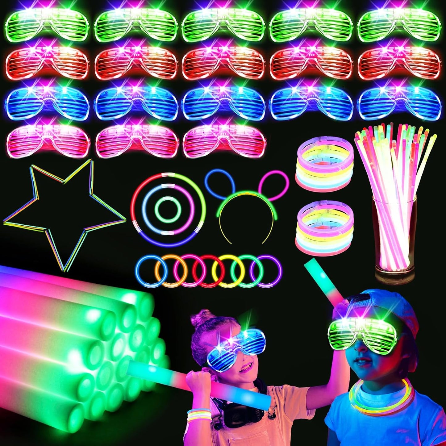 236PCS Glow in the Dark Party Supplies for Ultimate Fun