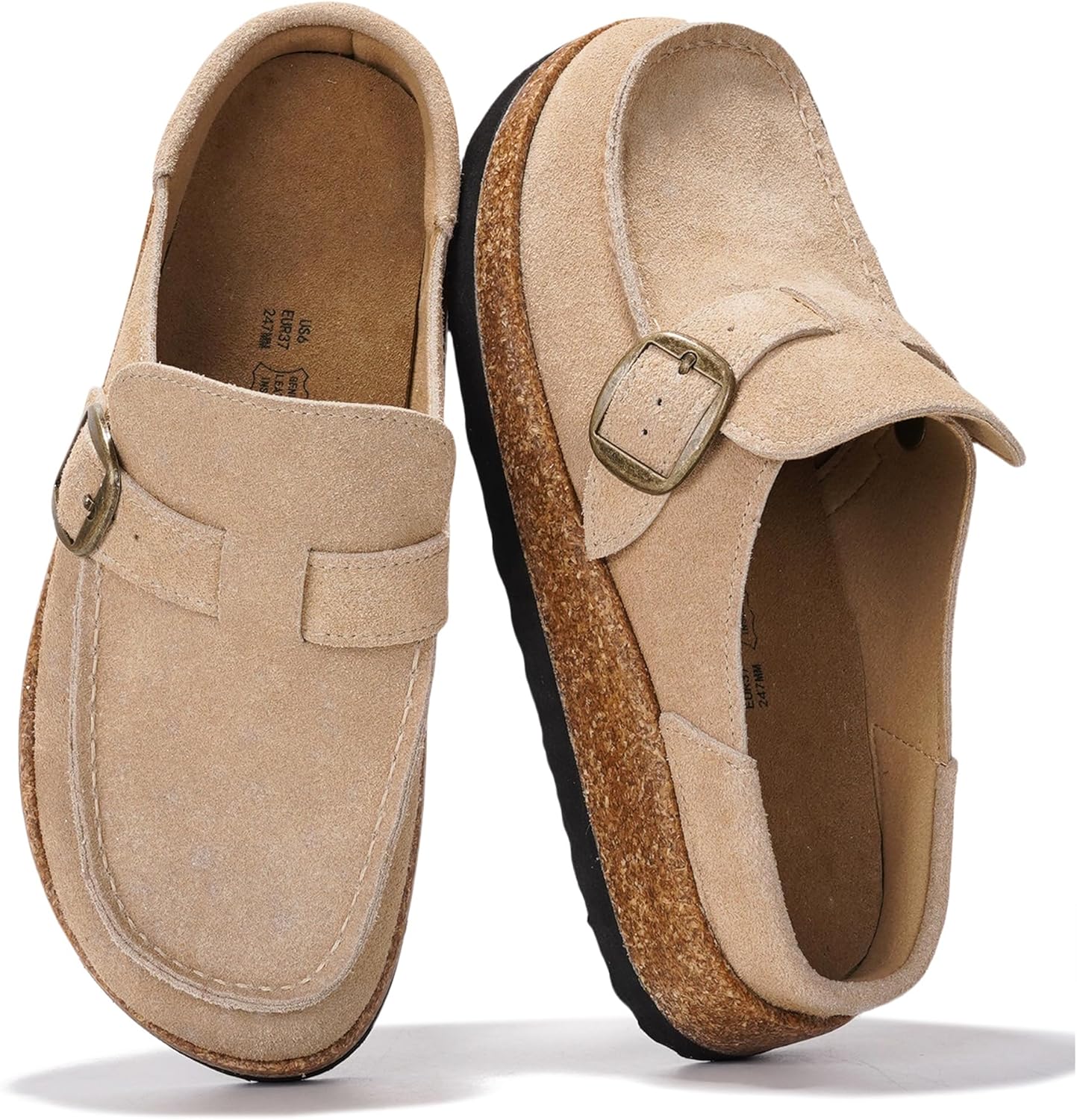 Project Cloud Genuine Leather Clogs for Women - Comfortable Mules