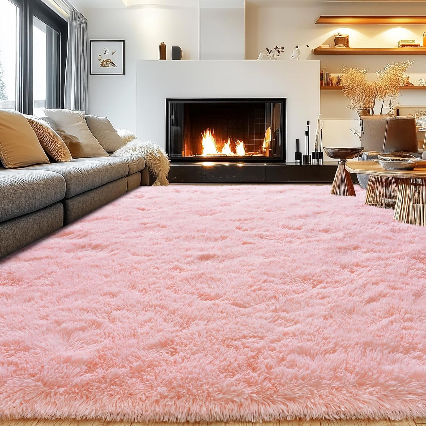 Rezutan Extra Large Fluffy Area Rug for Bedroom and Living Room