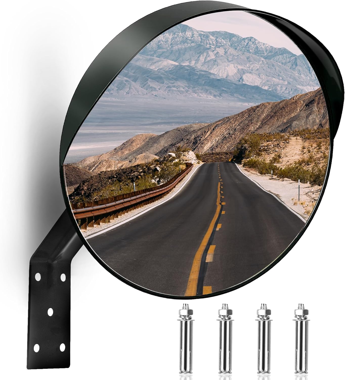 24-Inch Convex Security Corner Mirror for Indoor and Outdoor Use