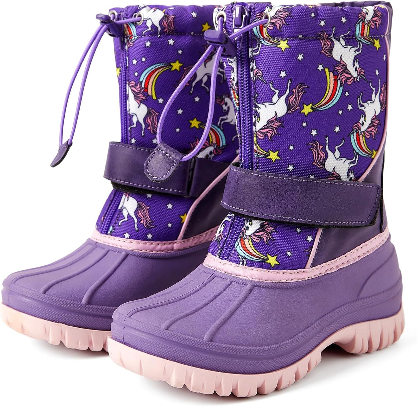 Durable Waterproof Winter Snow Boots for Kids with Adjustable Fit