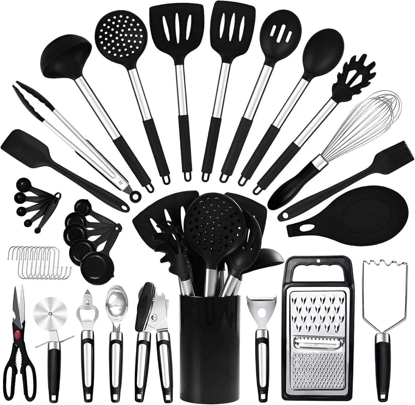 40PCs Silicone Cooking Utensils Set for Nonstick Cookware