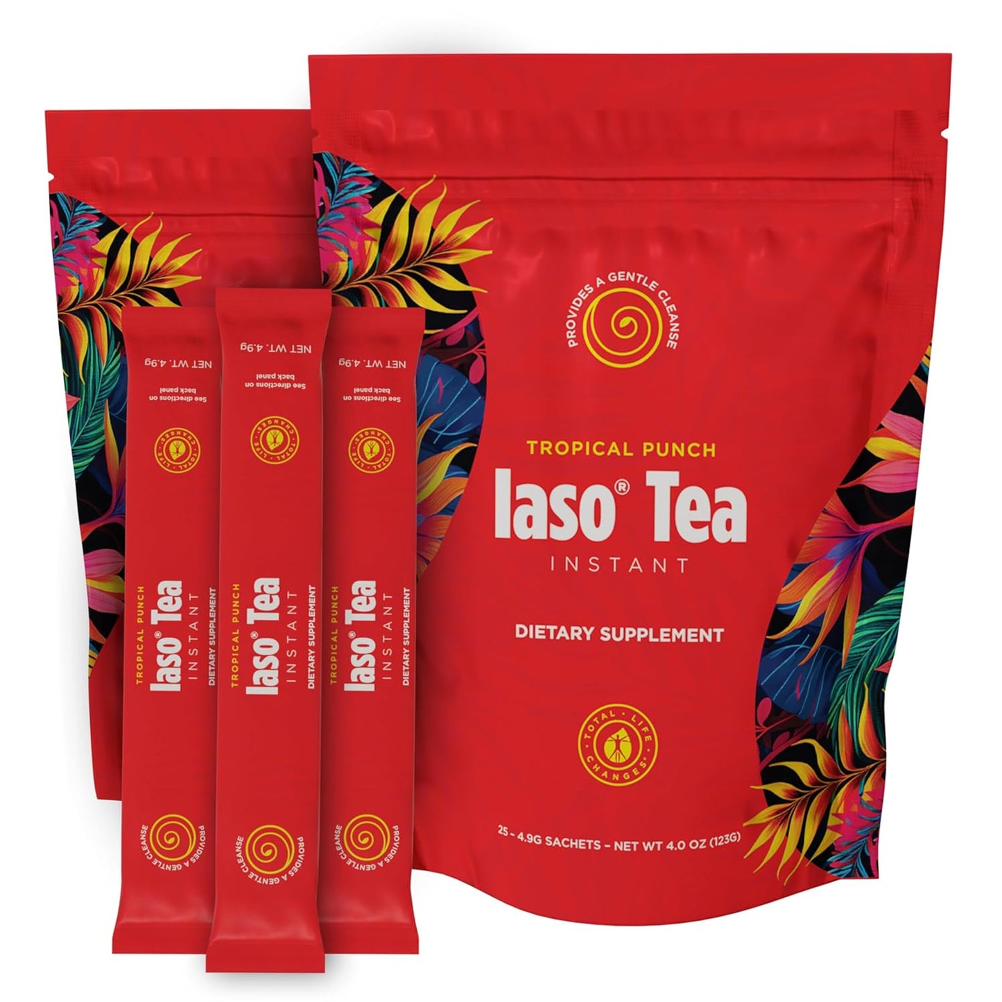 Iaso Instant Tea Tropical Punch for Refreshing Digestive Support