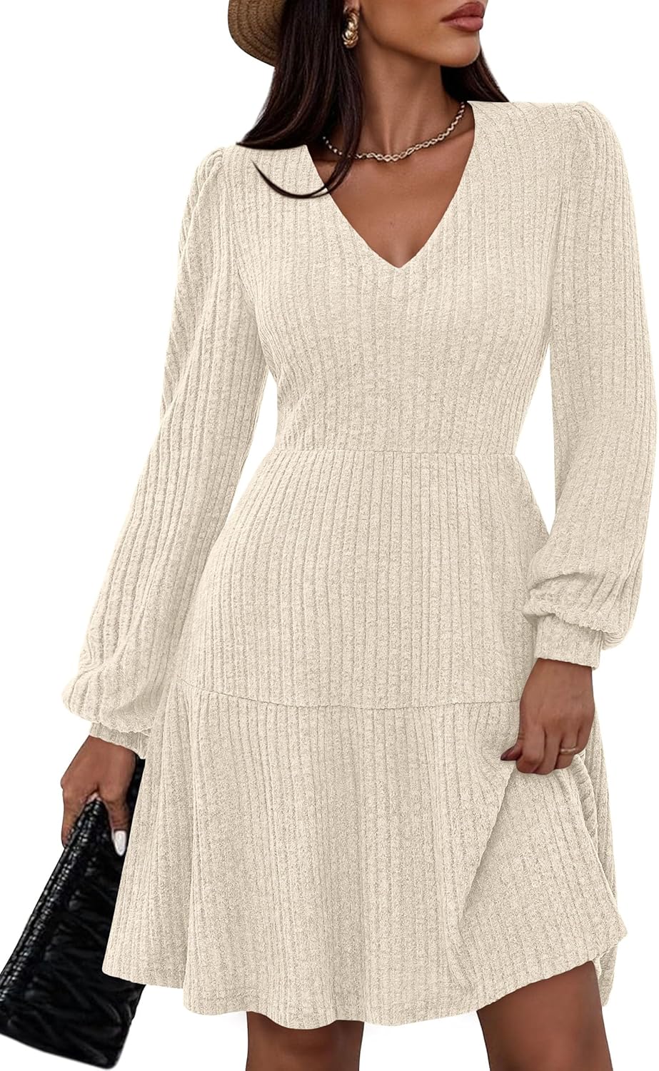 PRETTYGARDEN Womens Sweater Dress for Fall 2025 with Pockets