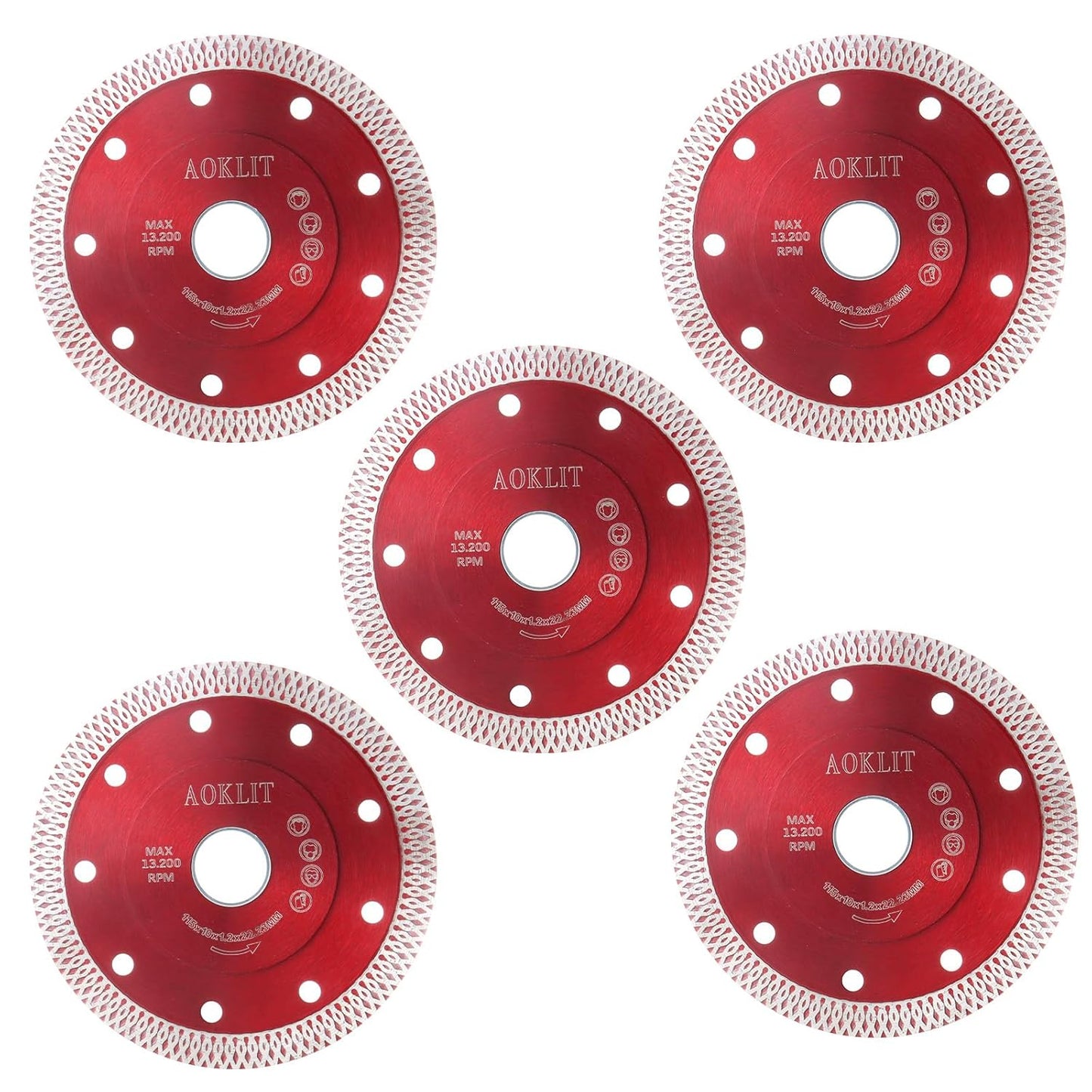 AOKLIT 4-1/2 Diamond Tile Grinder Blade Set - Precise Tile Cutting