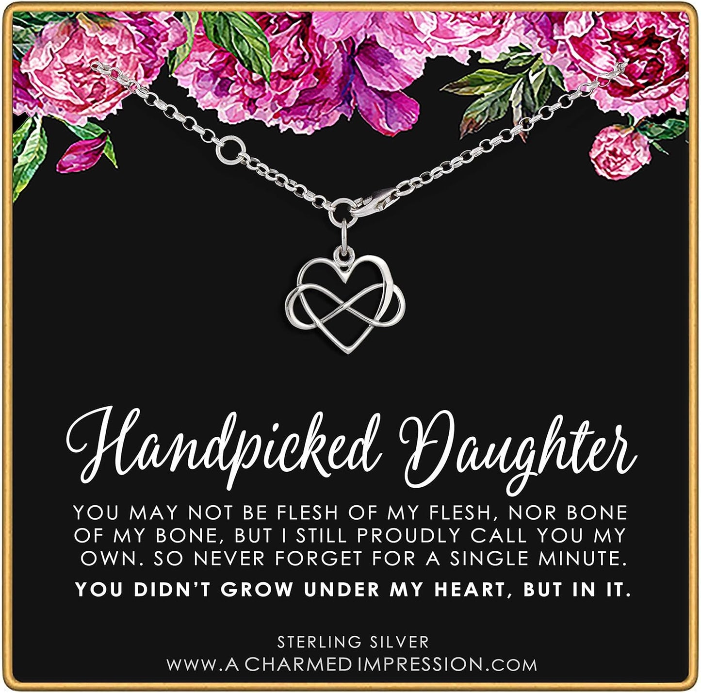 Sterling Silver Bracelet for Stepdaughter or Adopted Child Gift