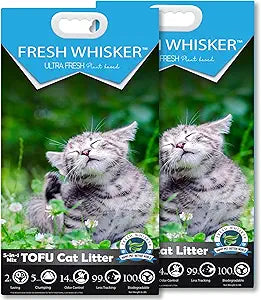 FreshWhisker Tofu Cat Litter: Odor Free & Flushable Clumping