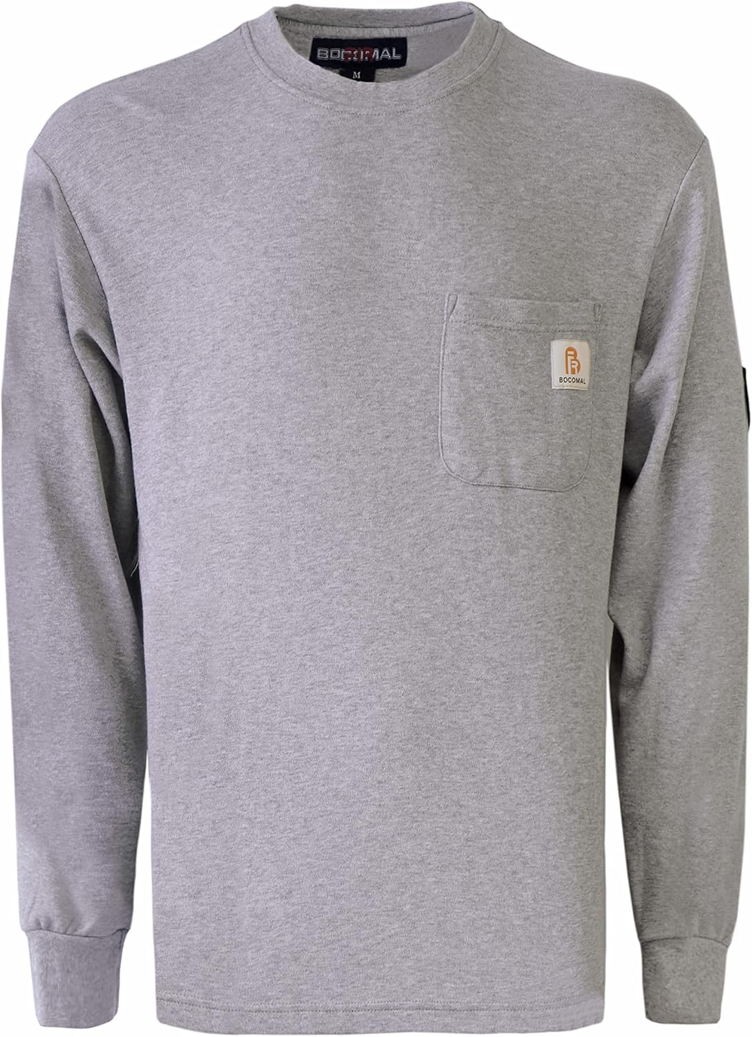 BOCOMAL FR Shirts Crewneck Midweight Flame Resistant Work Shirt