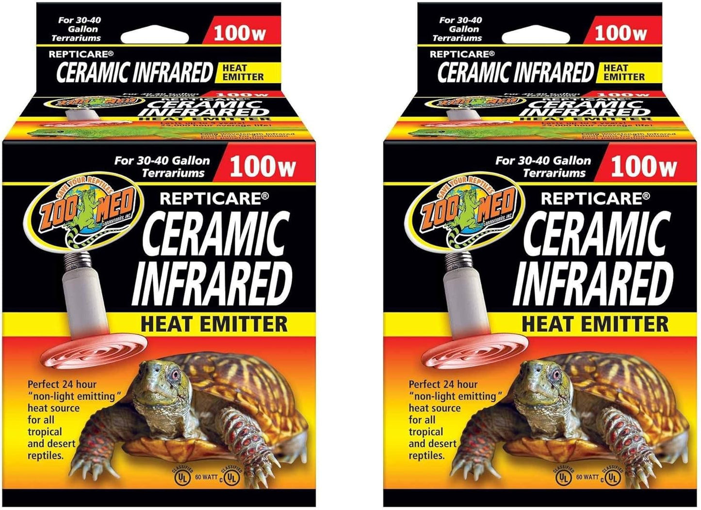 Keep Your Reptiles Cozy: Zoo Med 2Pk 100W Heat Emitters