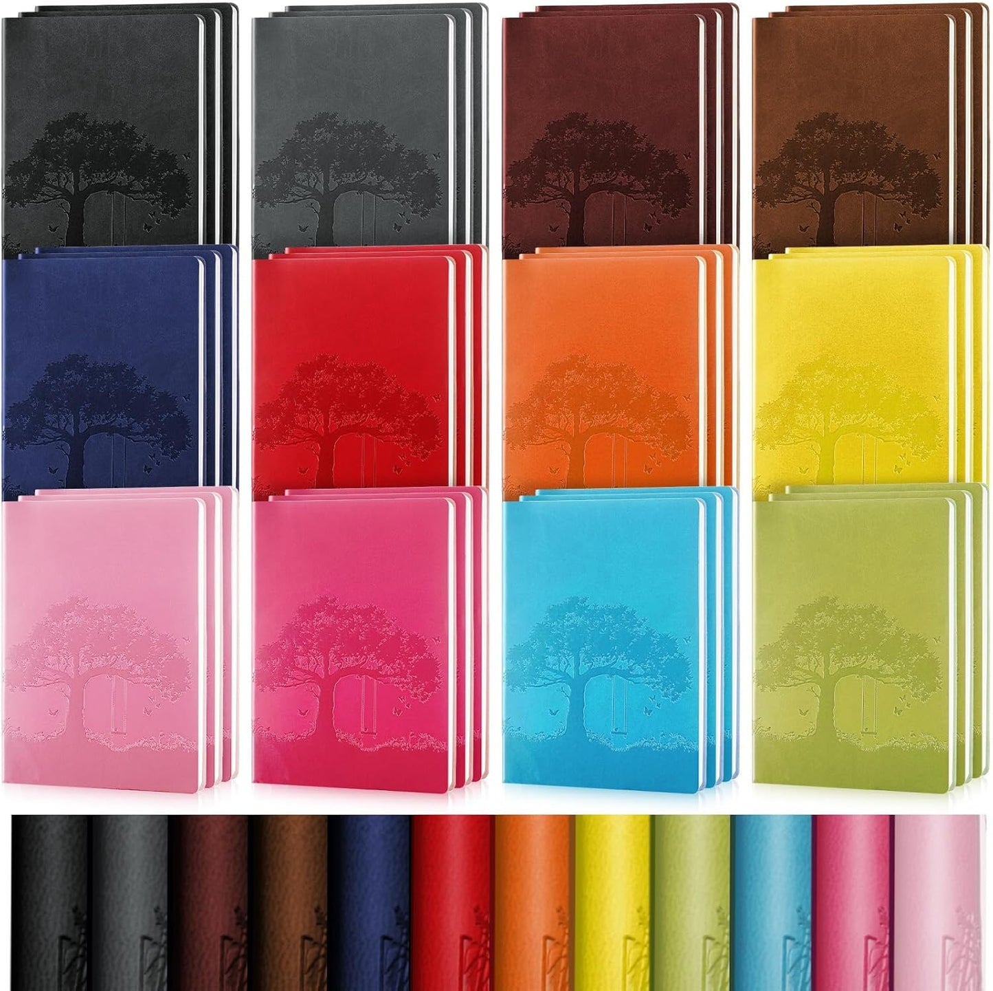 TaoBary 36 Pcs A6 PU Leather Journals for Writing and Notes