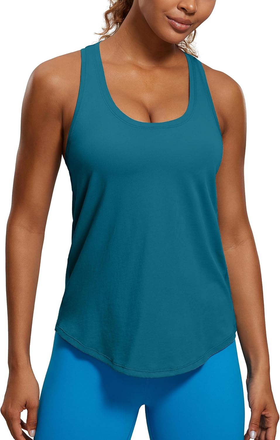 CRZ YOGA Sleeveless Pima Cotton Workout Tank - Comfort & Style!