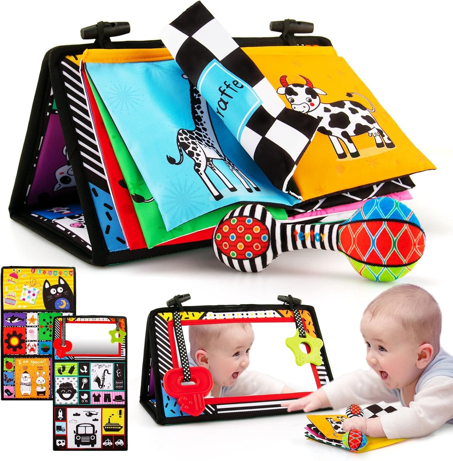 Montessori Black & White Baby Toy Set