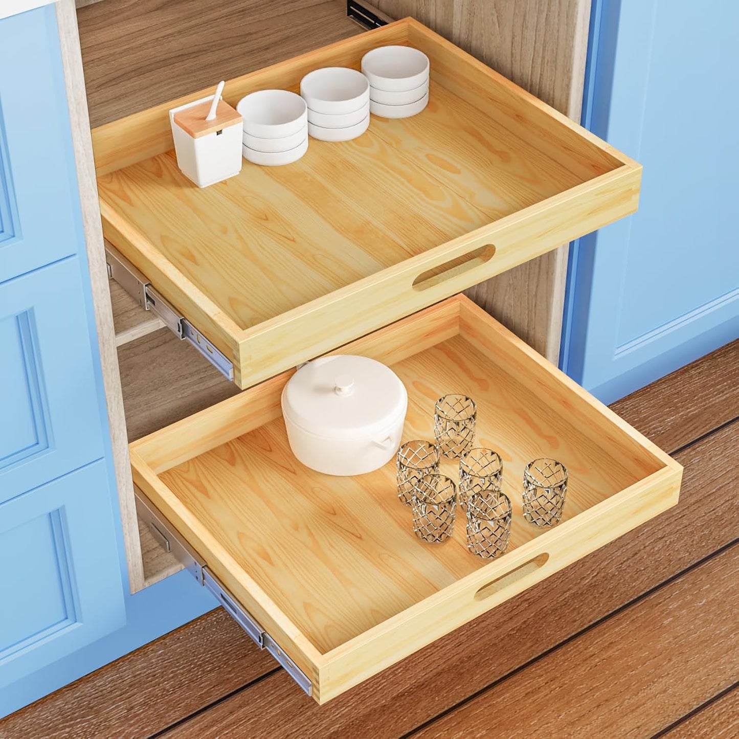 Pull Out Cabinet Organizer for Kitchen and Pantry Storage