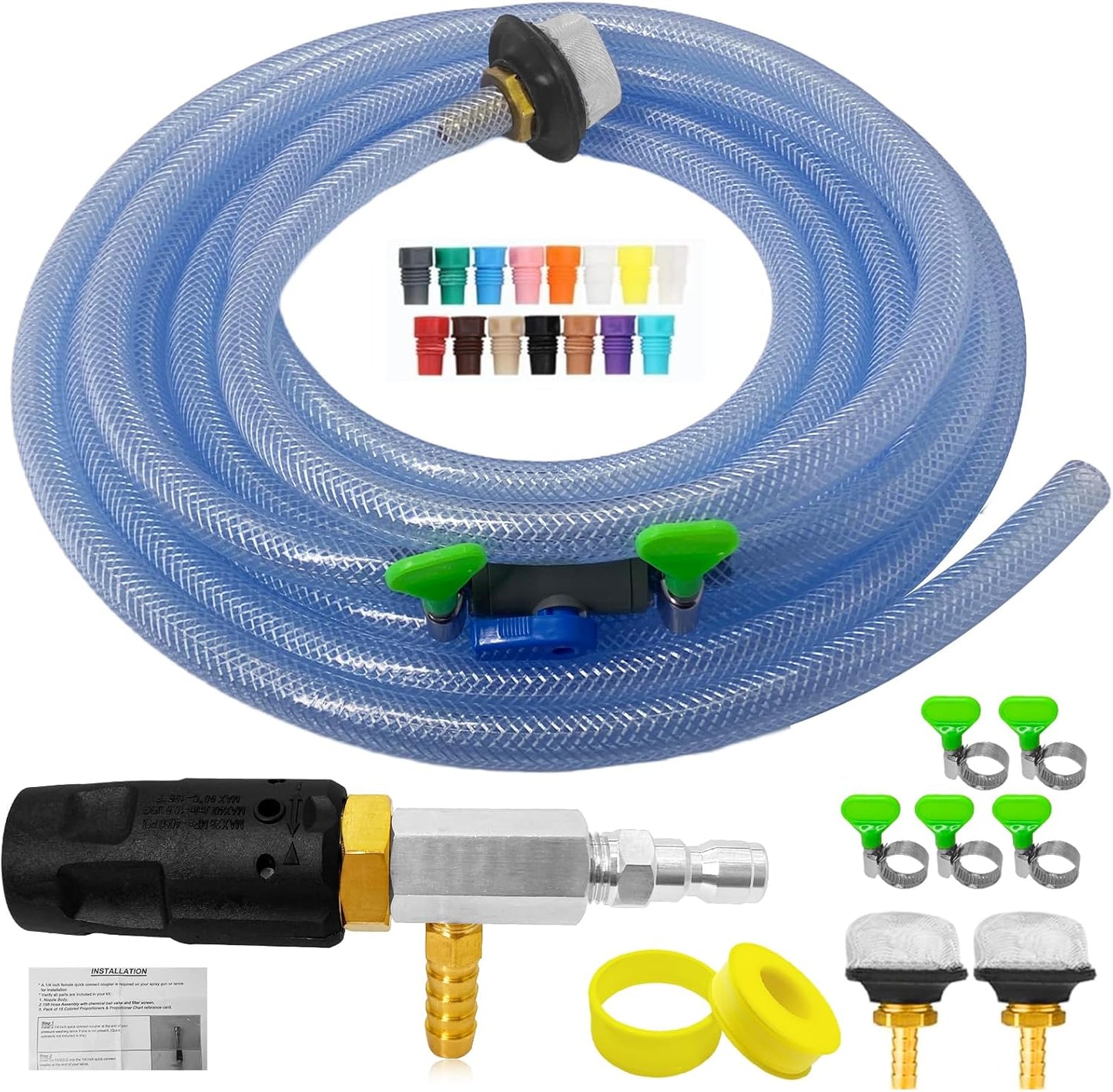 Long Range Downstream Injection Nozzle Kit for Pressure Washers
