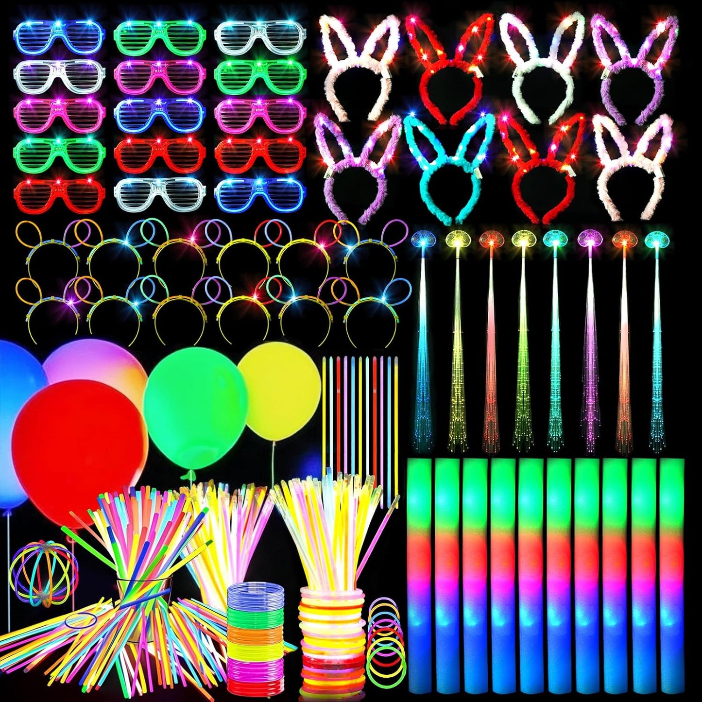 168PCs Glow Party Supplies for Fun Weddings and Events