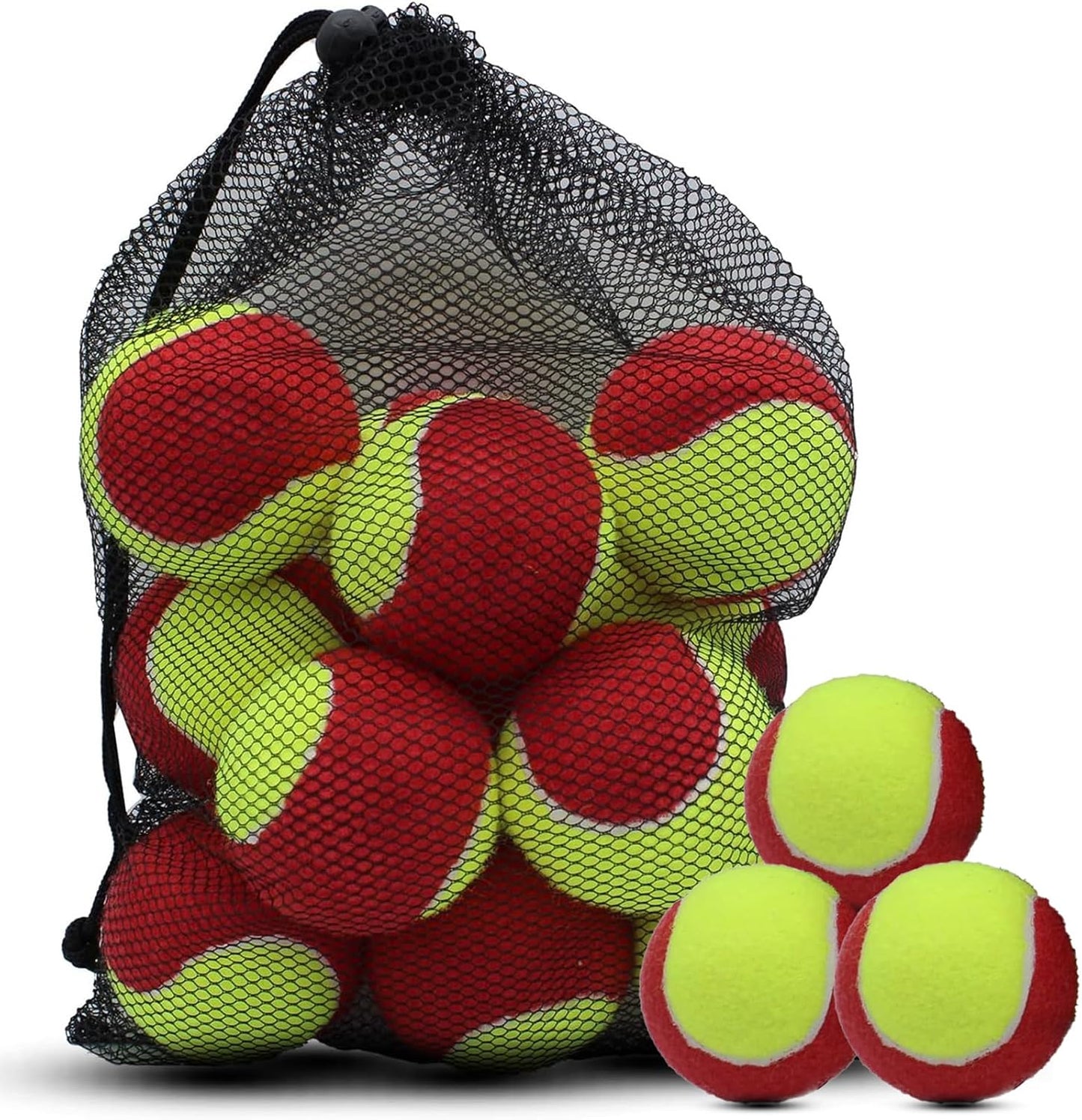 20 Pack Low Compression Stage Tennis Balls for Beginners Training